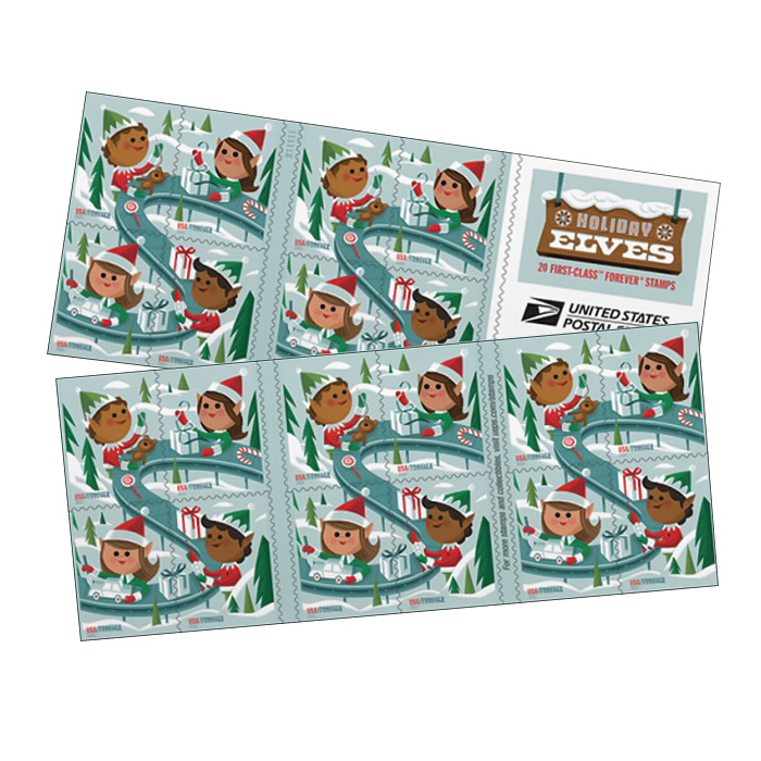 2022 Holiday Elves Christmas Forever®Stamp - Forever Stamps