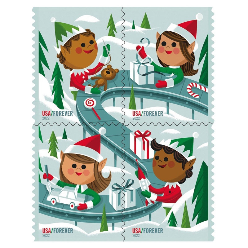 2022 Holiday Elves Christmas Forever®Stamp - Forever Stamps