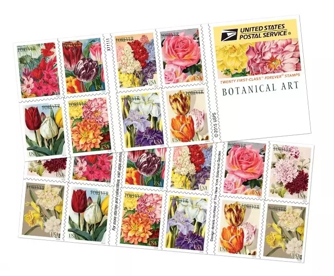 2016 Botanical Art Stamps - Forever Stamps