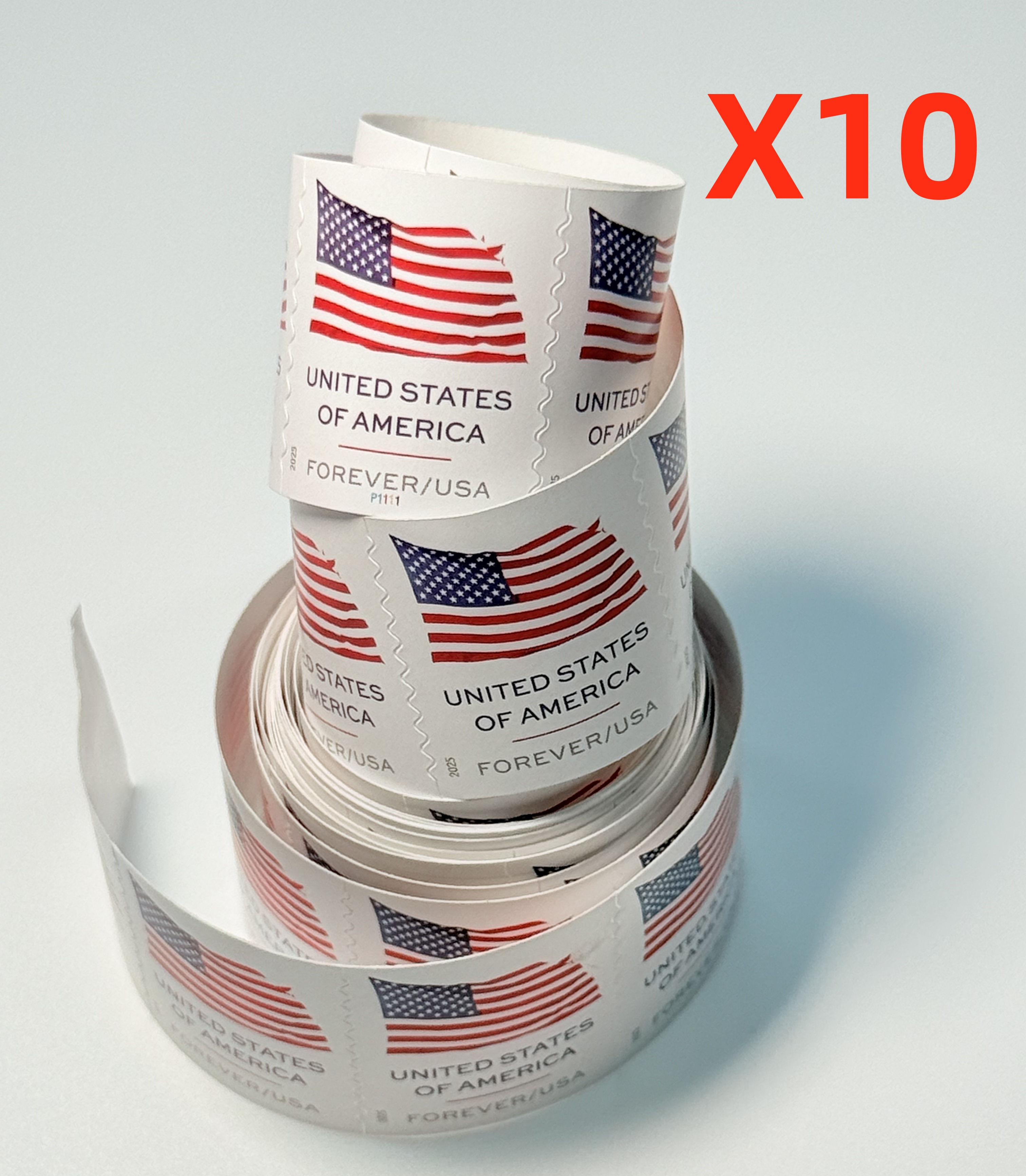 2025 U.S. Flag Stamps 10 rolls - Forever Stamps