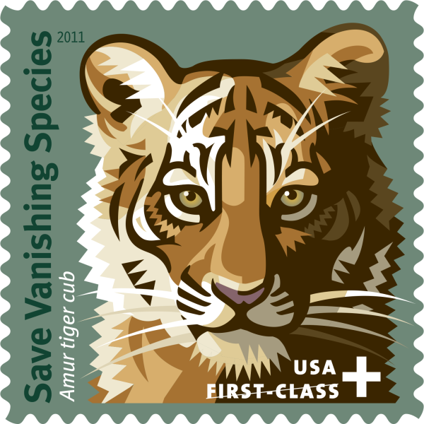 2011 Save Vanishing Species Amur Tiger Stamps - Forever Stamps