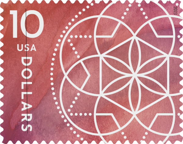 2023 $10 Floral Geometry Stamps - Forever Stamps