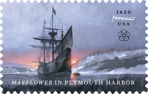 2020 Mayflower in Plymouth Harbor Stamps 100 PCS - Forever Stamps