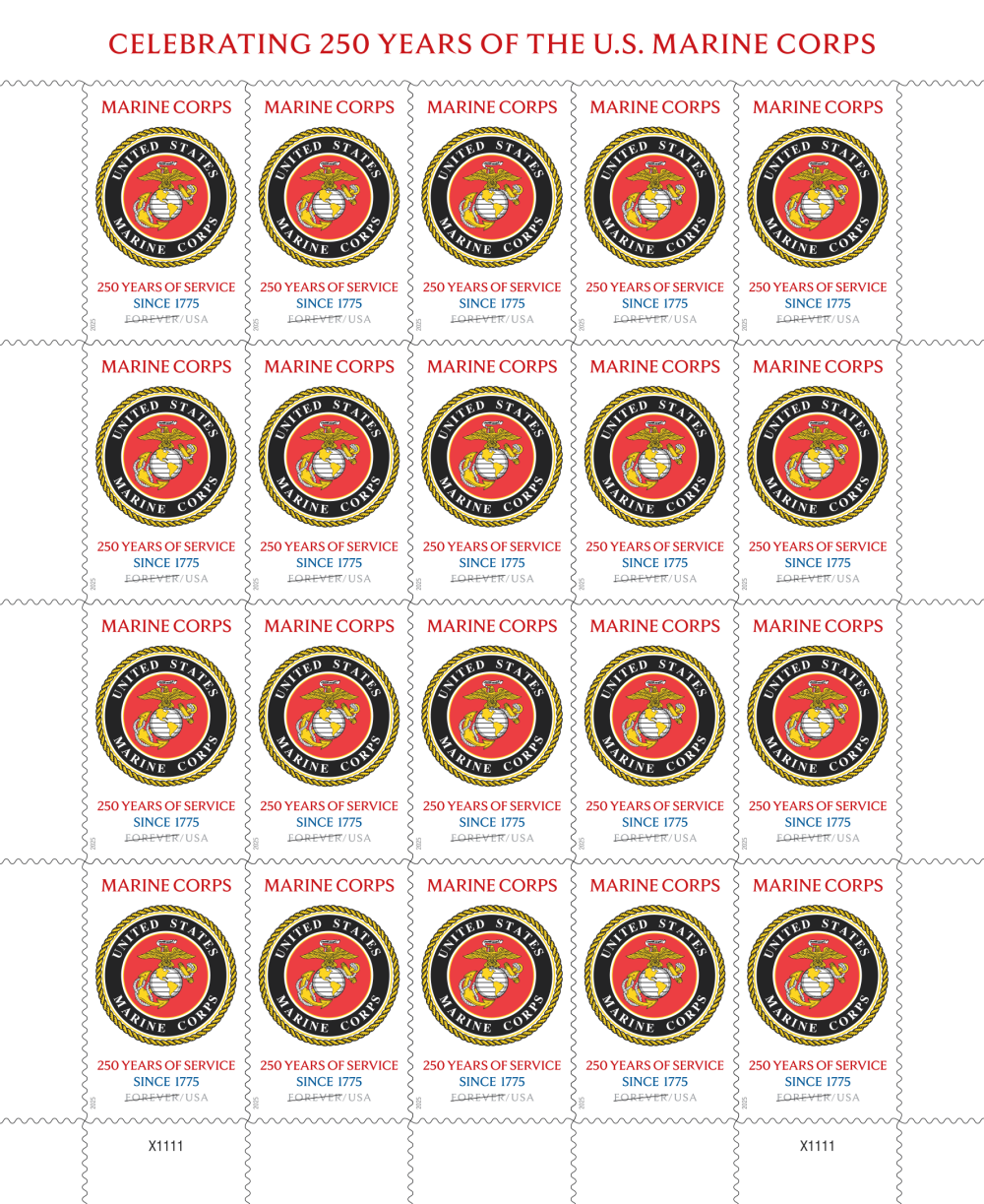 2025 U.S. Marine Corps 250th Stamps - Forever Stamps